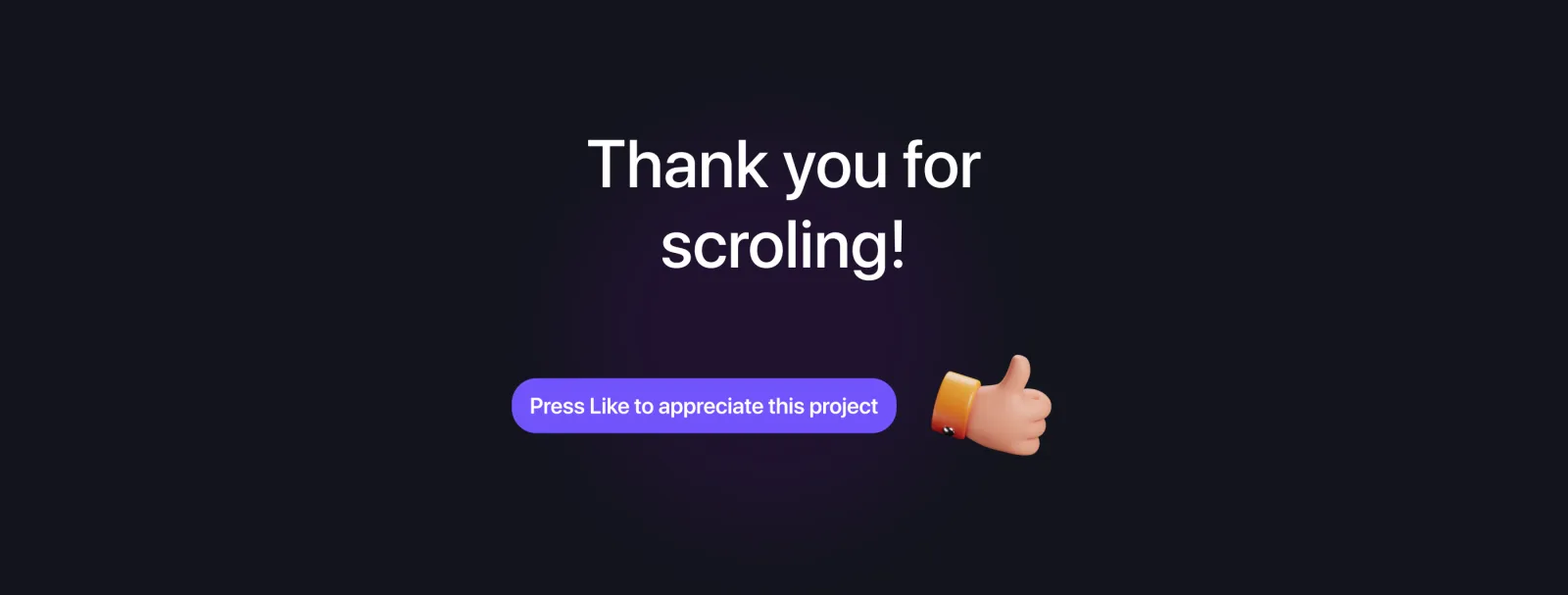 Thank you for scrolling